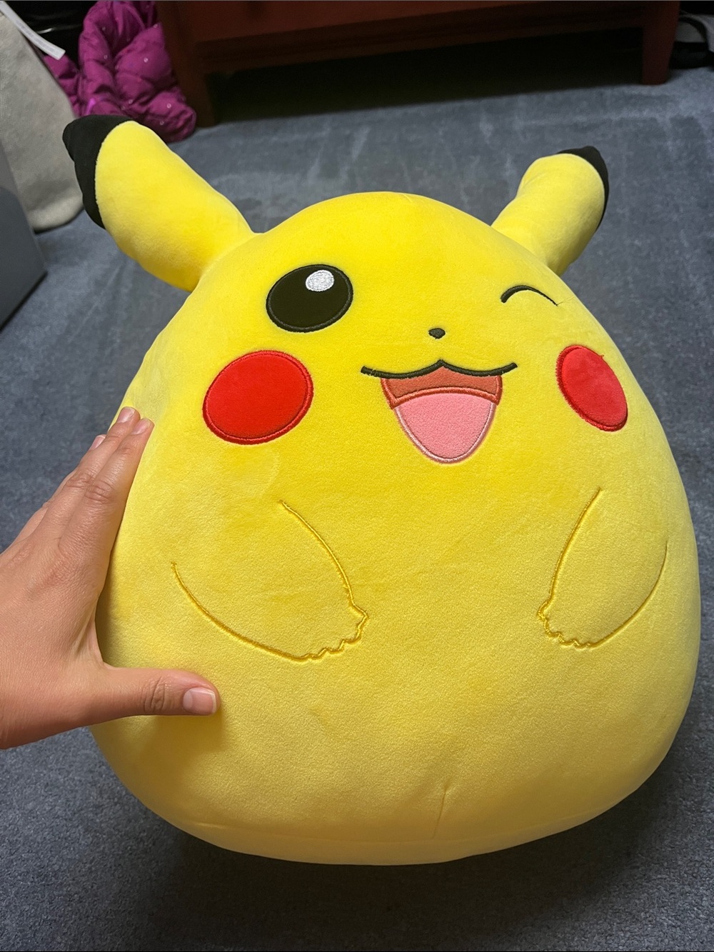 Pokemon Pikachu Plush - Bright Yellow with Red Cheeks